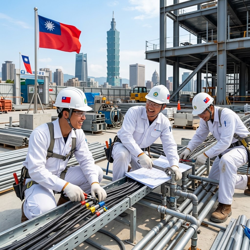 Tuyển 30 nam thợ điện nước làm việc tại Cao Hùng, Đài Loan. Tăng ca tốt.